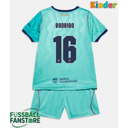 Barcelona Rodri Hernandez #16 Replik 3rd trikot Kinder 2026-27 Kurzarm (+ Kurze Hosen)